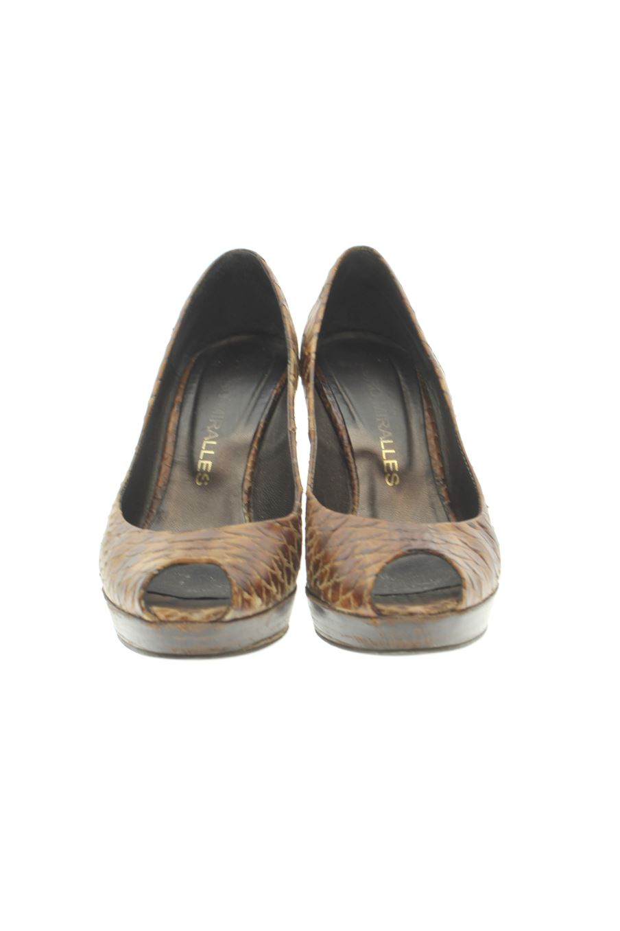 Zapatos de tacon de Pedro Miralles de la talla 38, de color animal print de