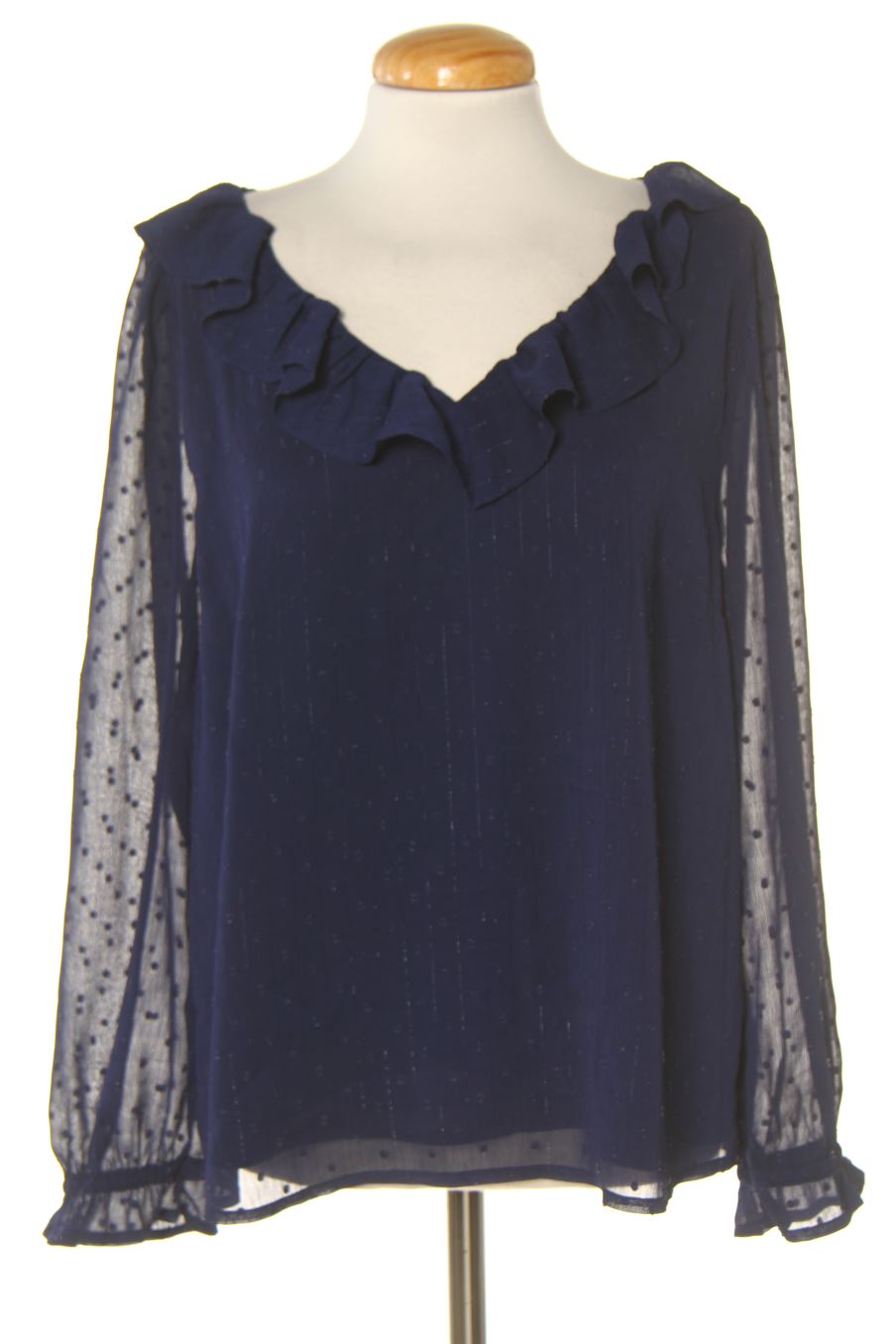 Langärmelige Bluse von J.Crew Größe M, Farbe Marineblau, für