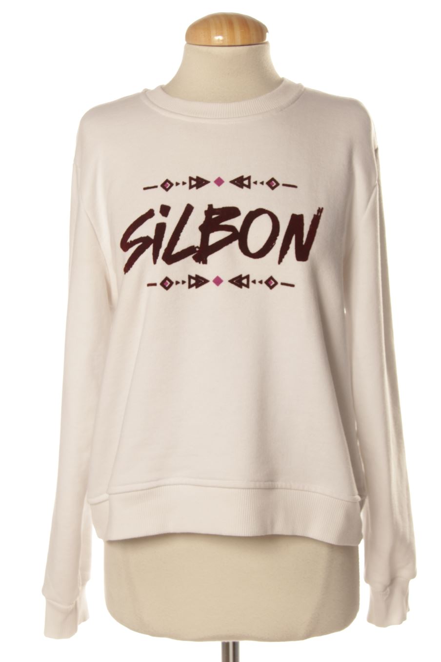 Sweat Silbon de la taille L, de couleur blanc