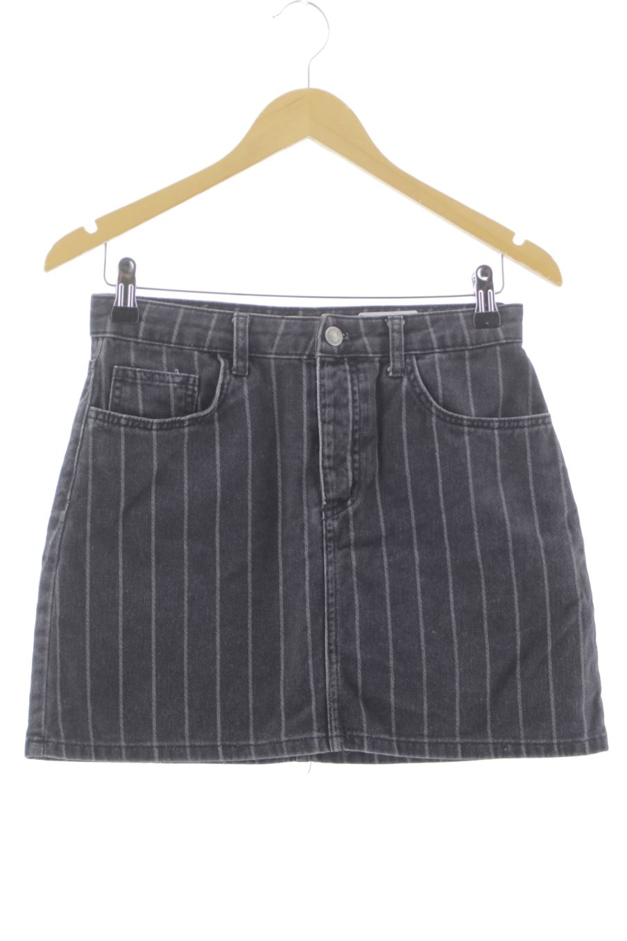 Jupe Pull & Bear de la taille M, de couleur rayures de denim