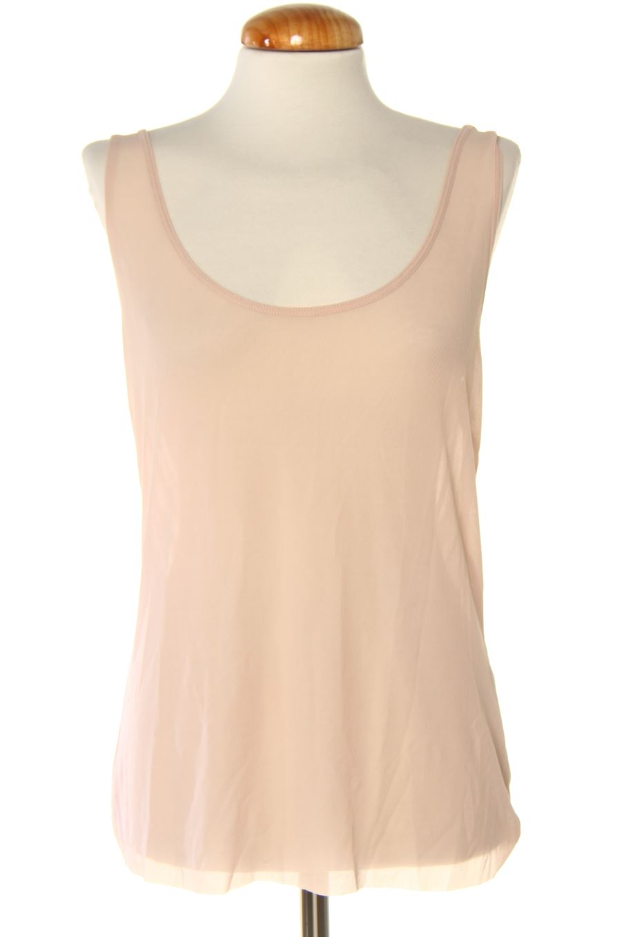 Blusa a maniche corte de Zara de la talla L, de color beige