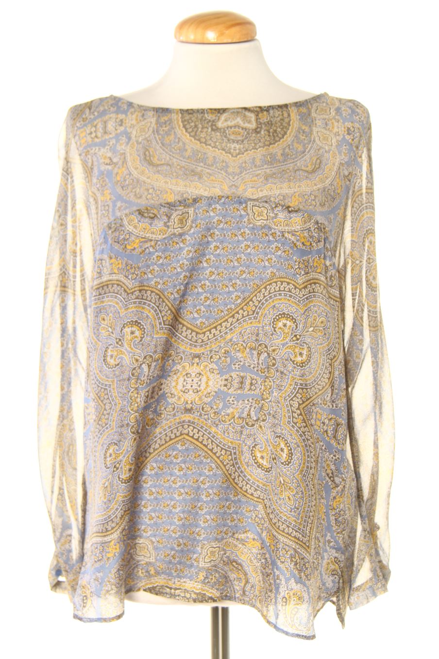 Blouse à manches longues Massimo Dutti de la taille 42, de couleur imprimés de soie