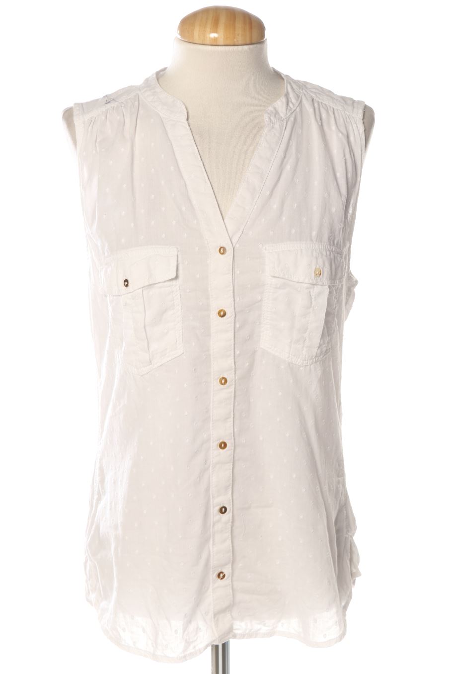 Camisa sin mangas de H&M de la talla 38, de color blanco