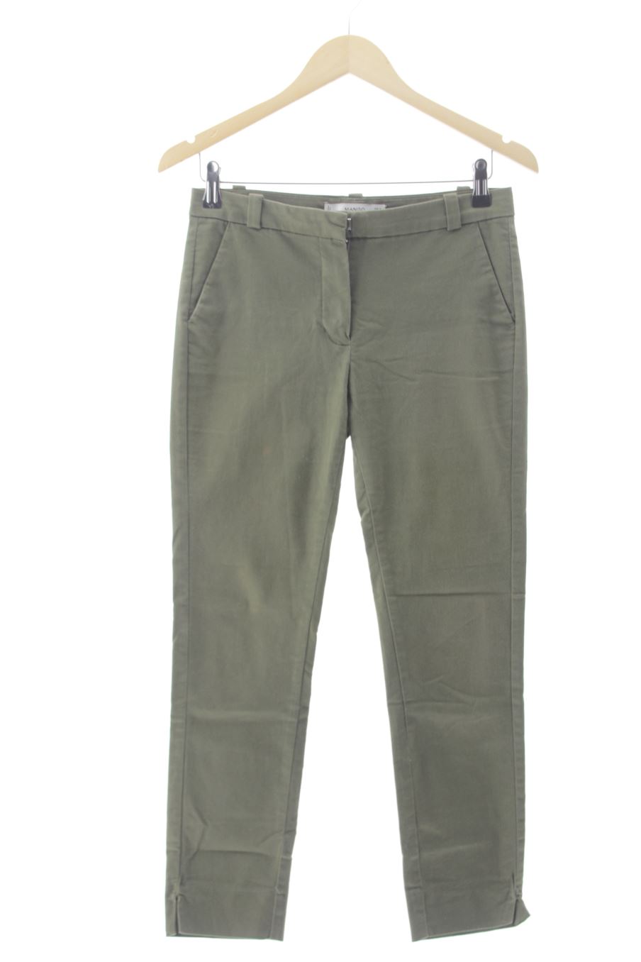 Pantalón de Mango de la talla 36, de color verde