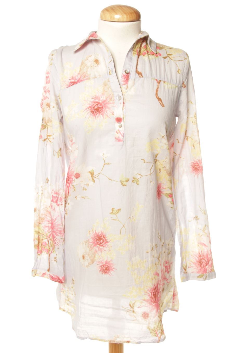 Blouse à manches longues Zara de la taille XS, de couleur fleurs