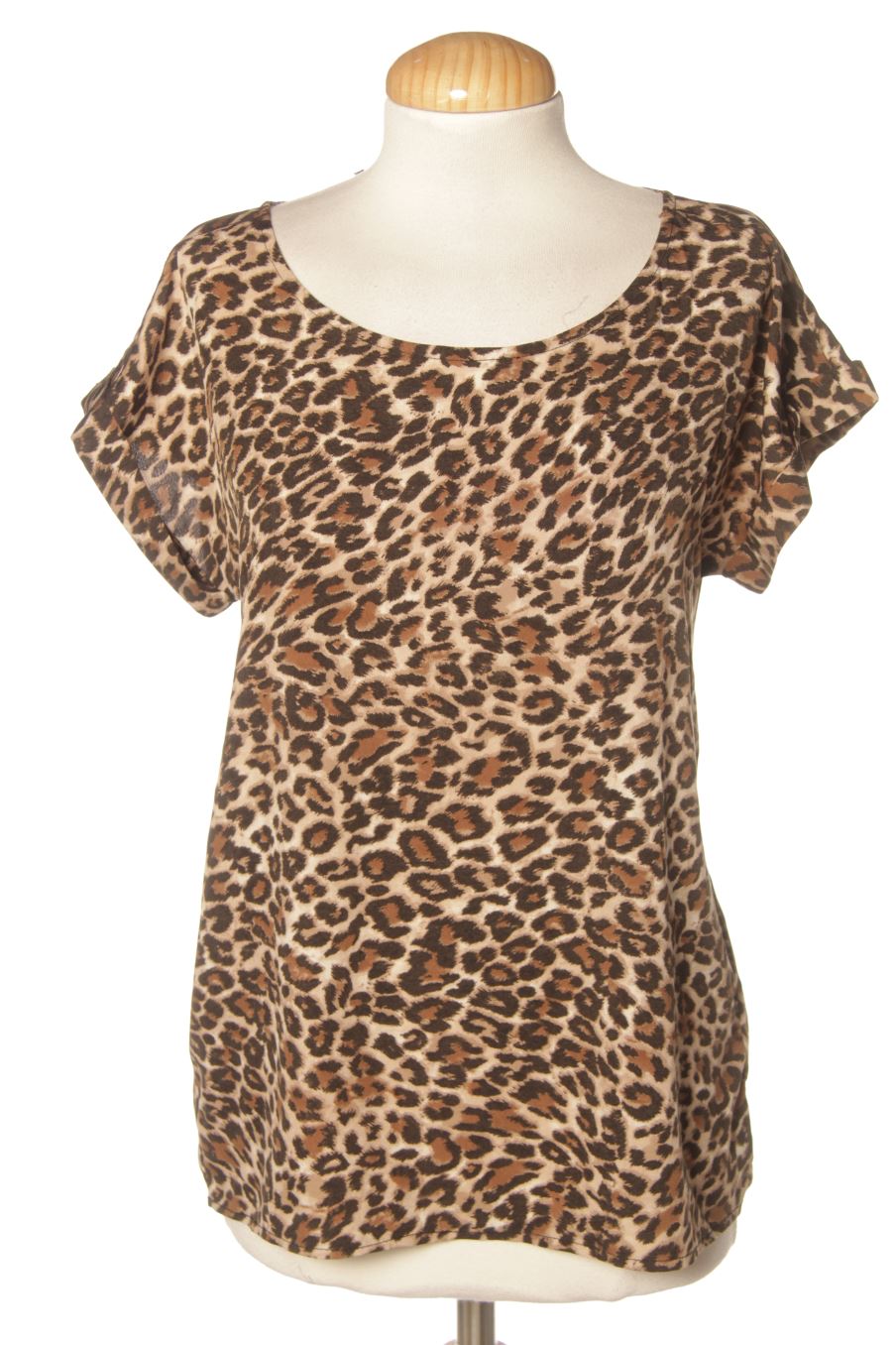 Kurzärmelige Bluse von SUITEBLANCO Größe XS, Farbe Animal print, für