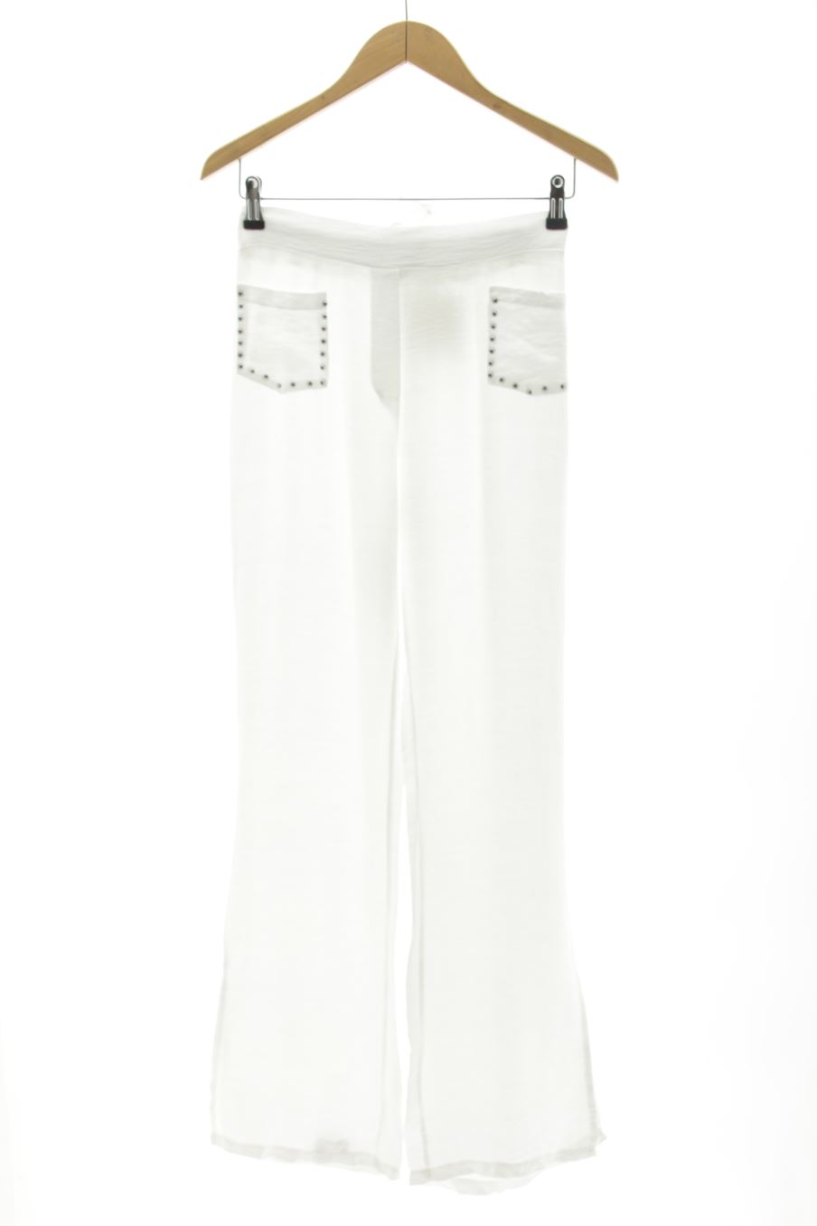 Pantaloni casual de Made in italy de la talla Unica, de color bianco