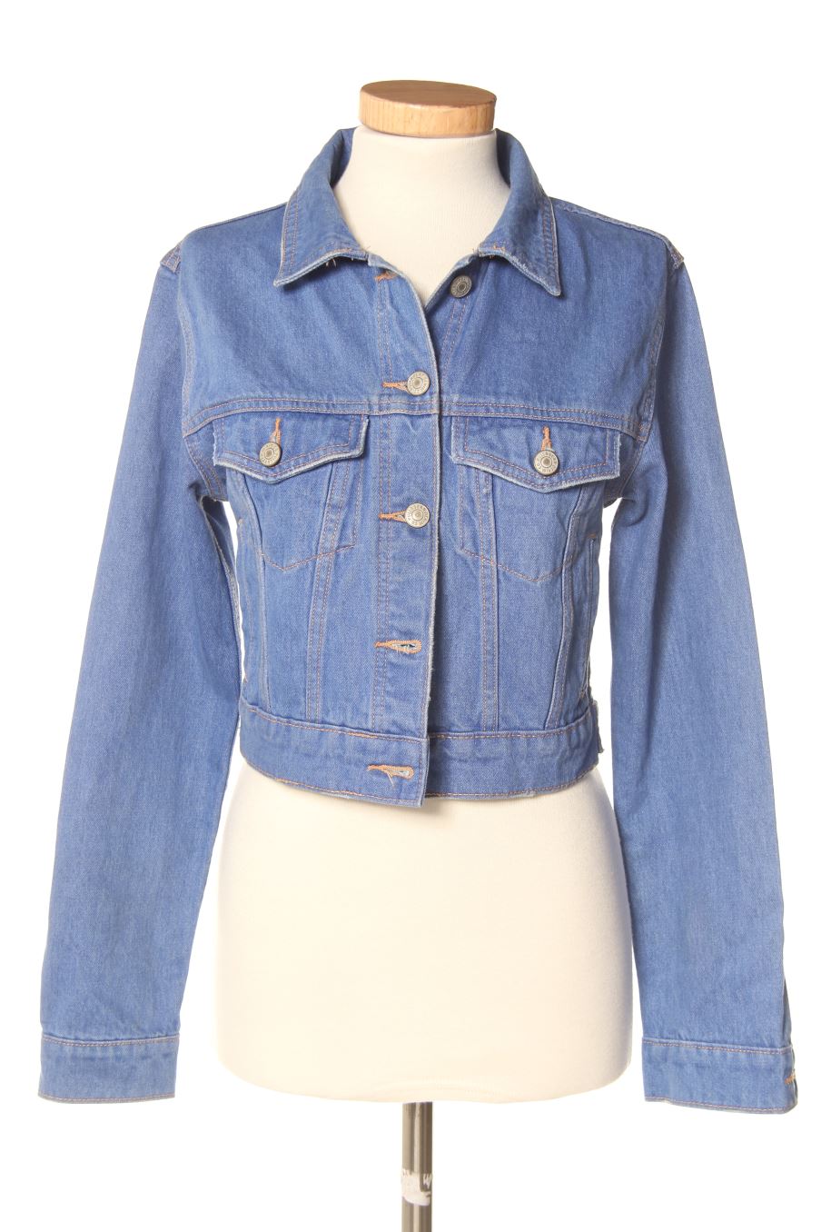 Cazadora de Pull & Bear de la talla S, de color azul de ropa vaquera