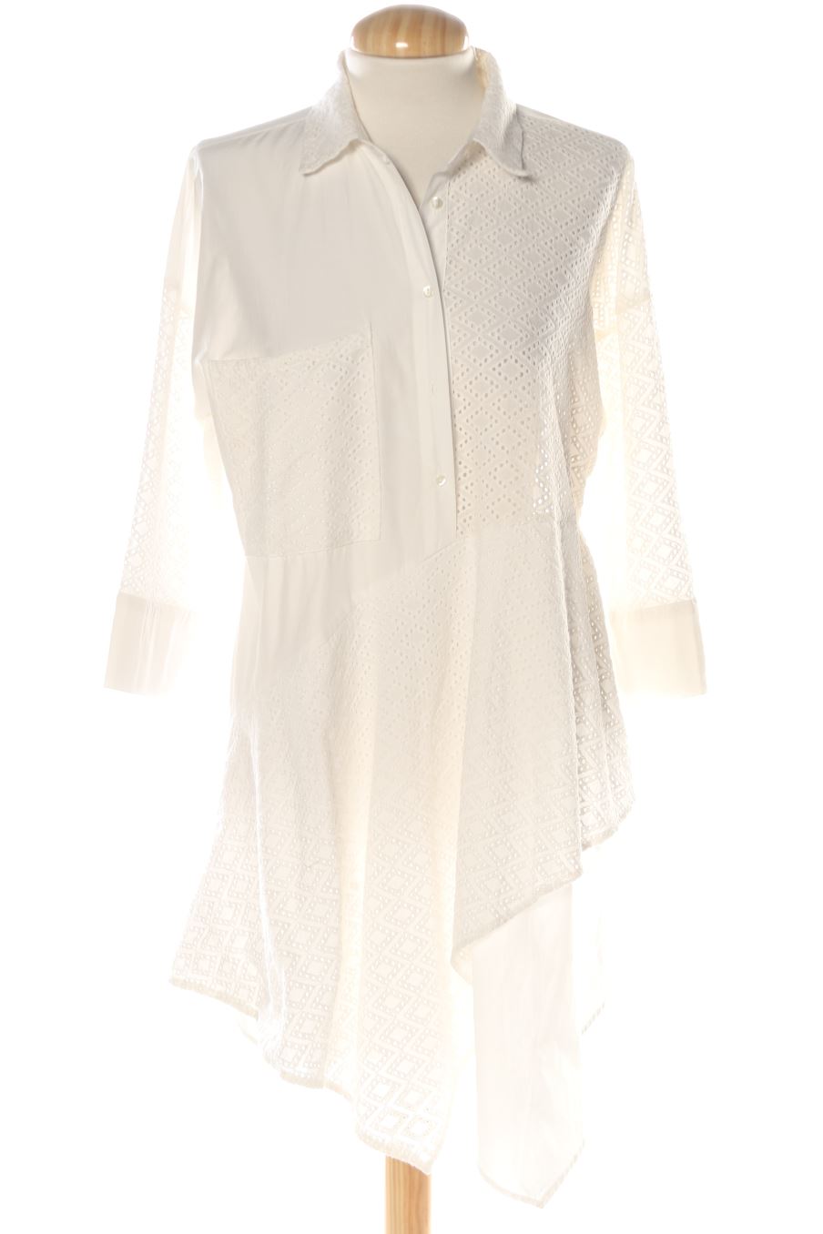 Blouse à manches longues Zara de la taille S, de couleur blanc