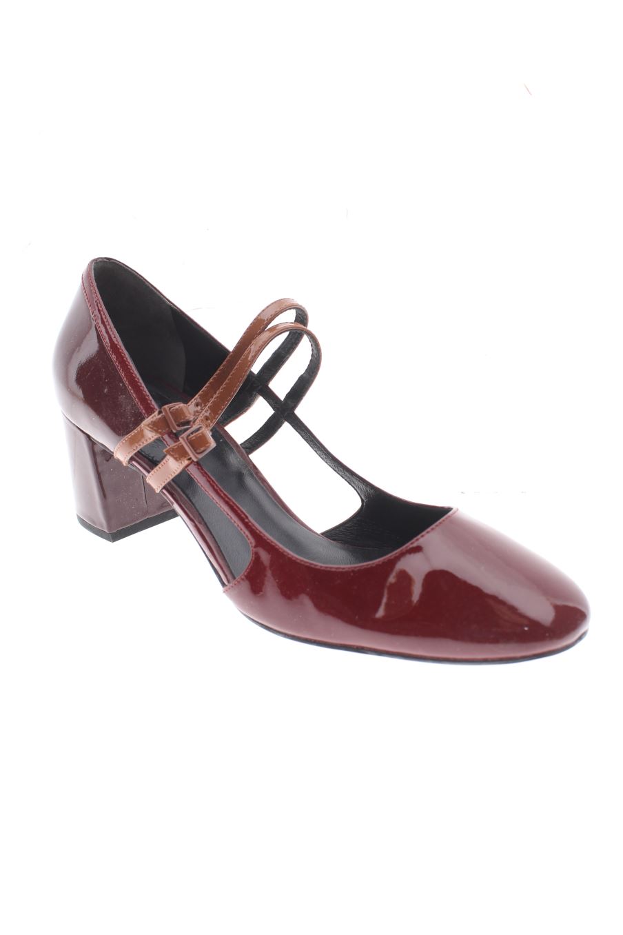 Sandalias tacon de What For de la talla 40, de color burdeos de