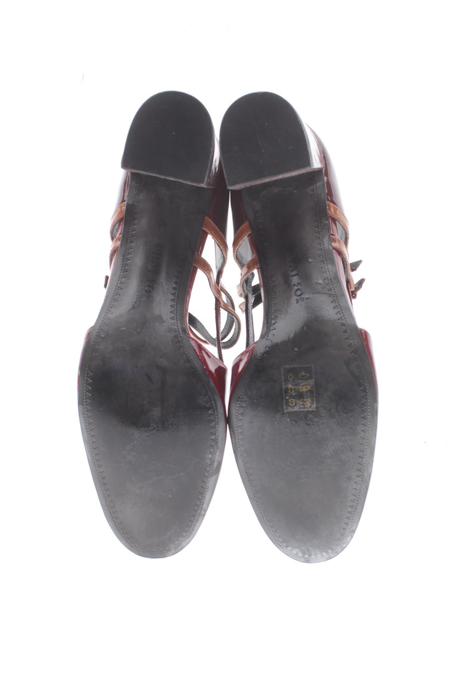 Sandalias tacon de What For de la talla 40, de color burdeos de