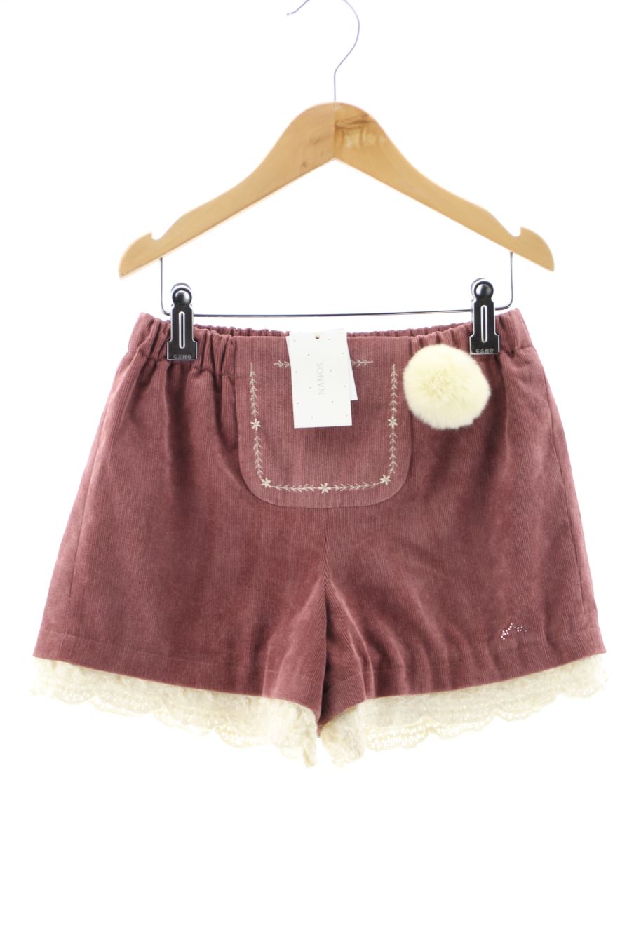 Short Nanos de la taille 8 ans de velours côtelé avec une étiquette