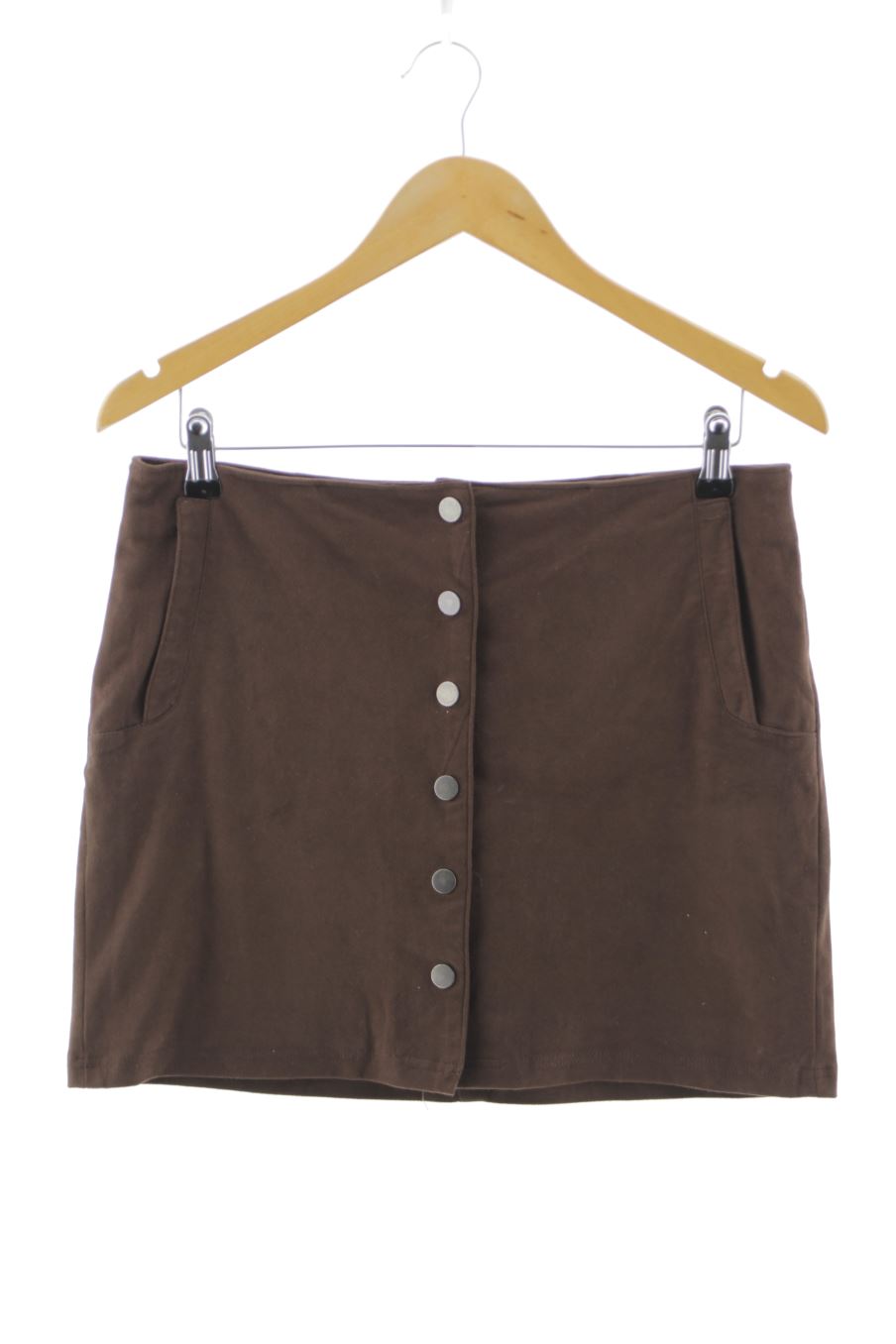 Falda de Bershka de la talla L, de color marrón