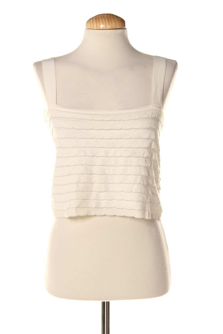 Top Zara de la taille L, de couleur blanc