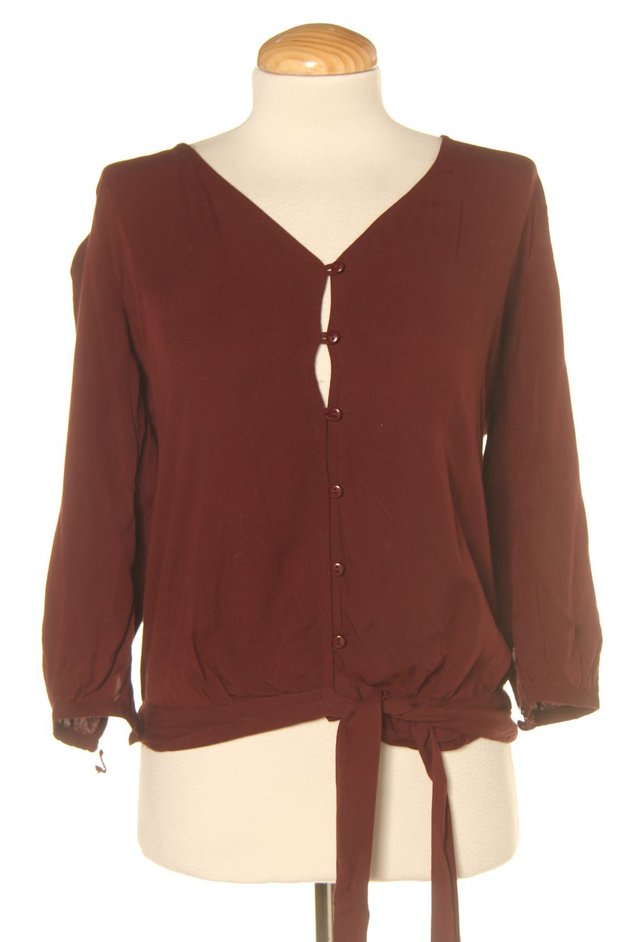 Blouse à manches longues Pull & Bear de la taille M, de couleur bordeaux