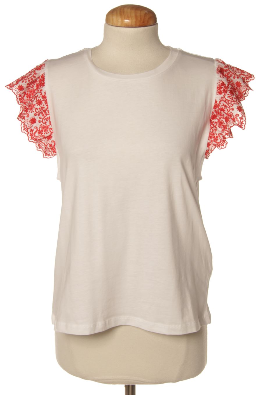 T-shirt Zara de la taille S, de couleur blanc