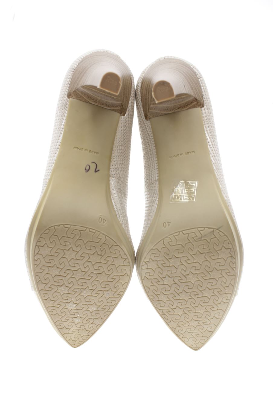Zapatos de tacon de Chamby de la talla 40, de color plateado de