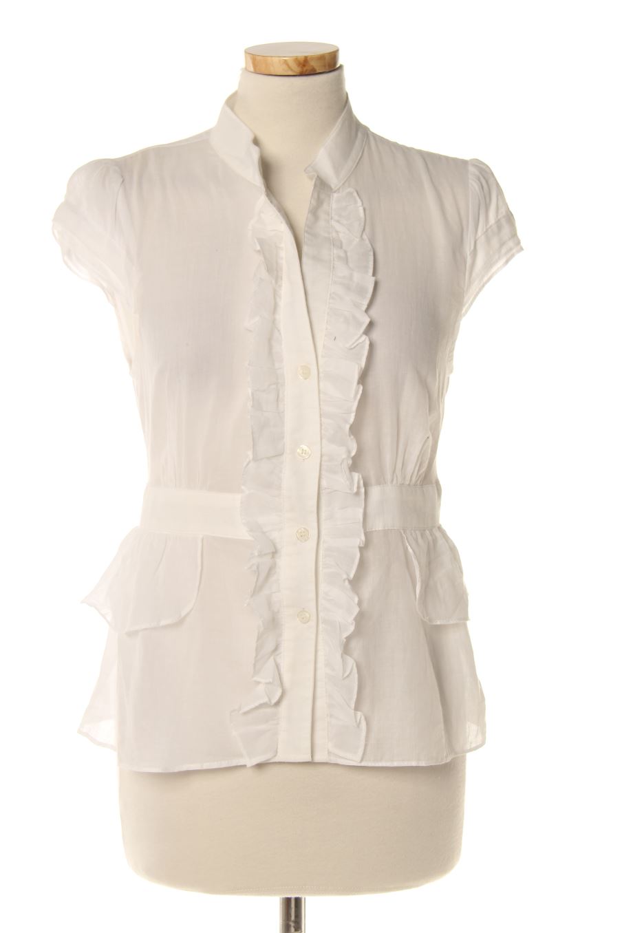Blouse à manches courtes Naf Naf de la taille 42, de couleur blanc