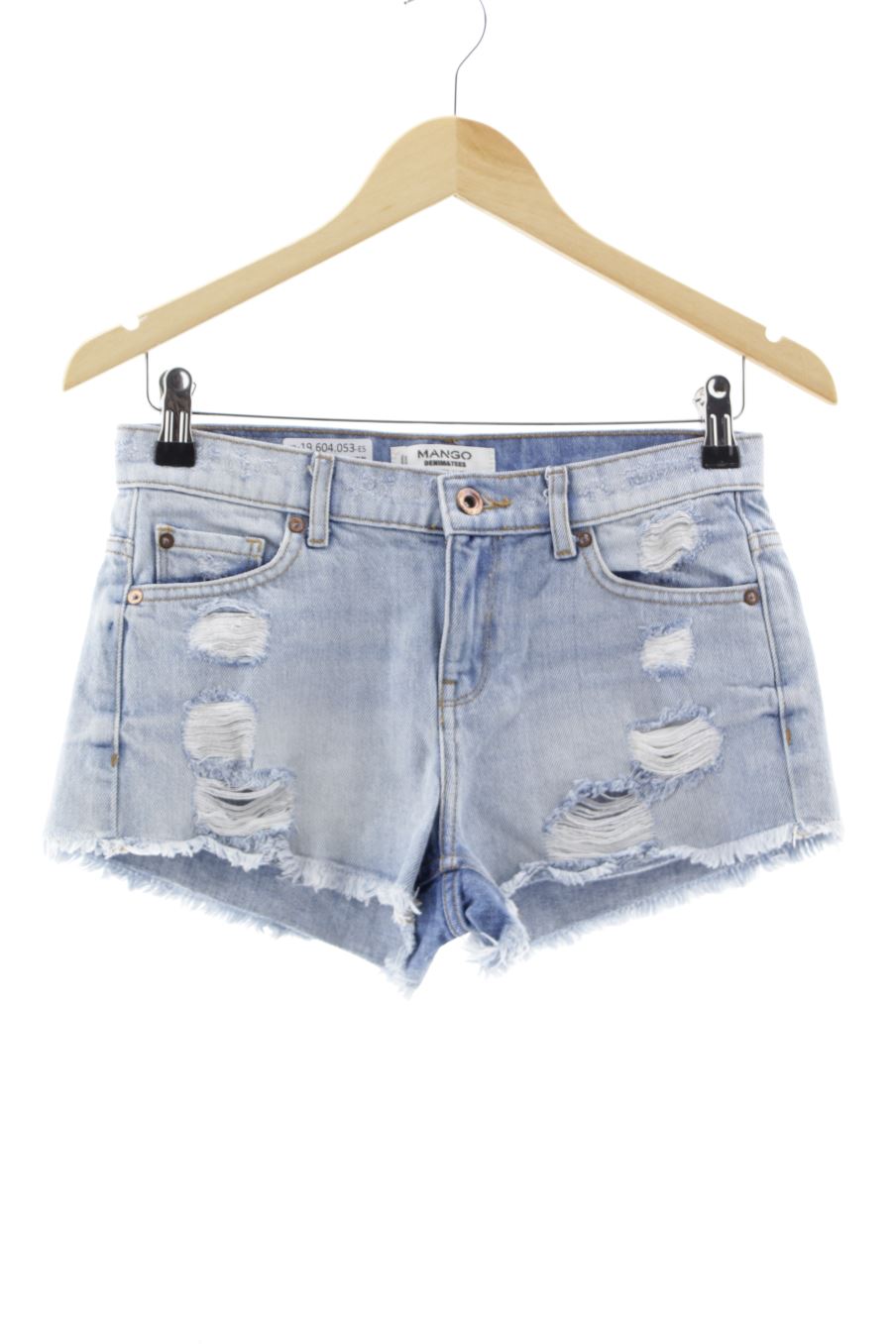 Kurze Hose von Mango Größe 32, Farbe Blau, aus Jeanskleidung für