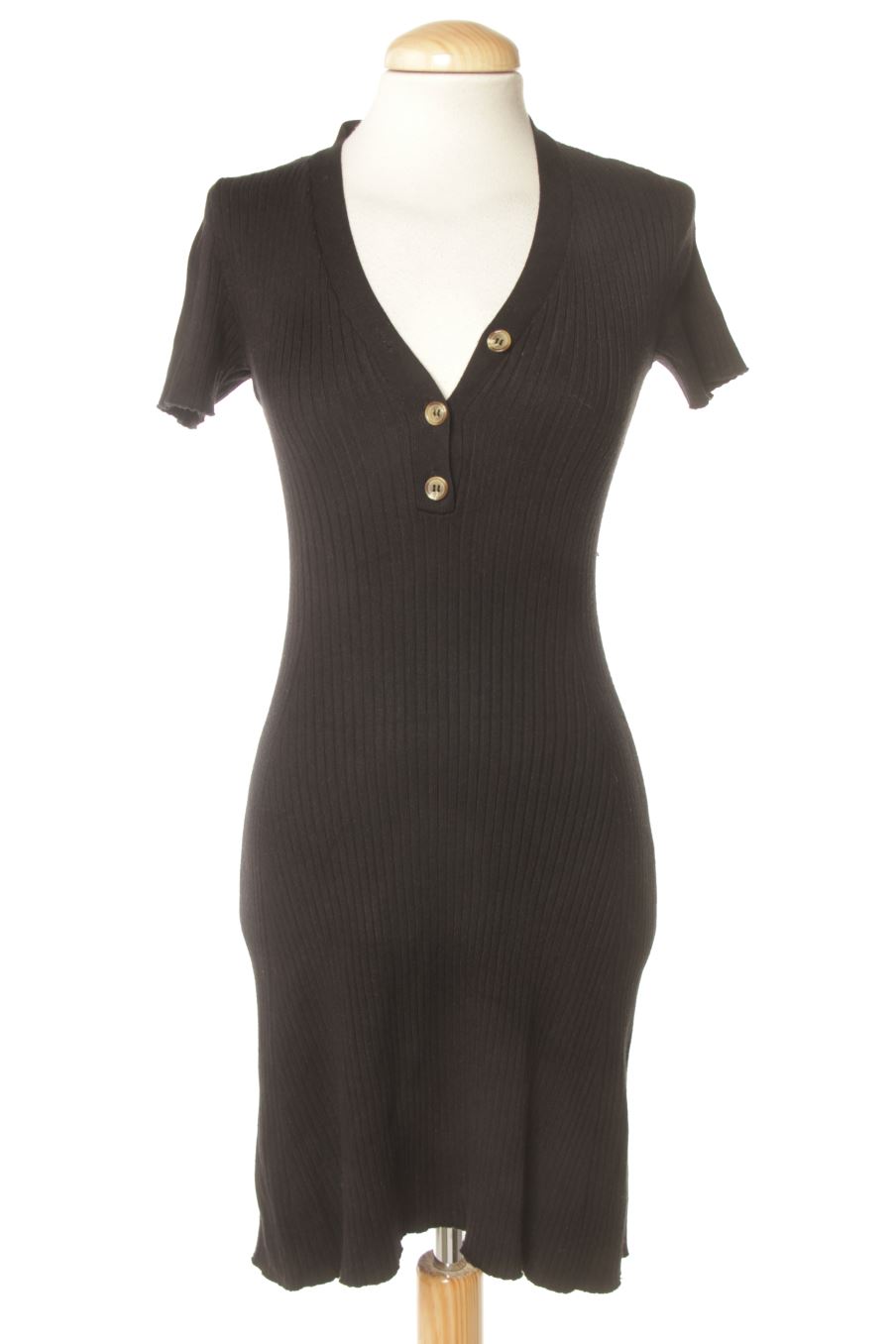 Robe casual Bershka de la taille S, de couleur noir