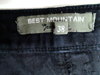 Jeans Best Mountain de la taille 38, de couleur noir de denim