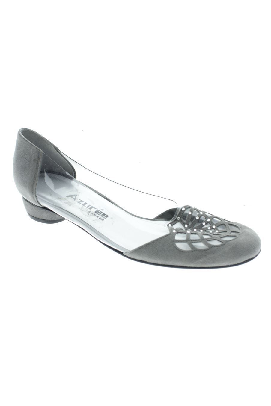 Zapatos planos de AZUREE de la talla 37, de color gris de