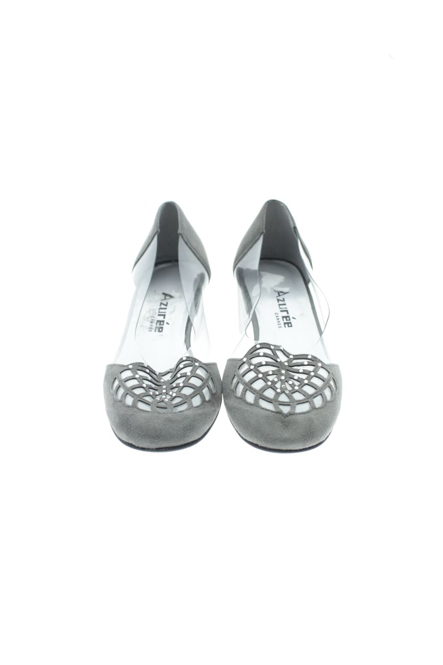 Zapatos planos de AZUREE de la talla 37, de color gris de