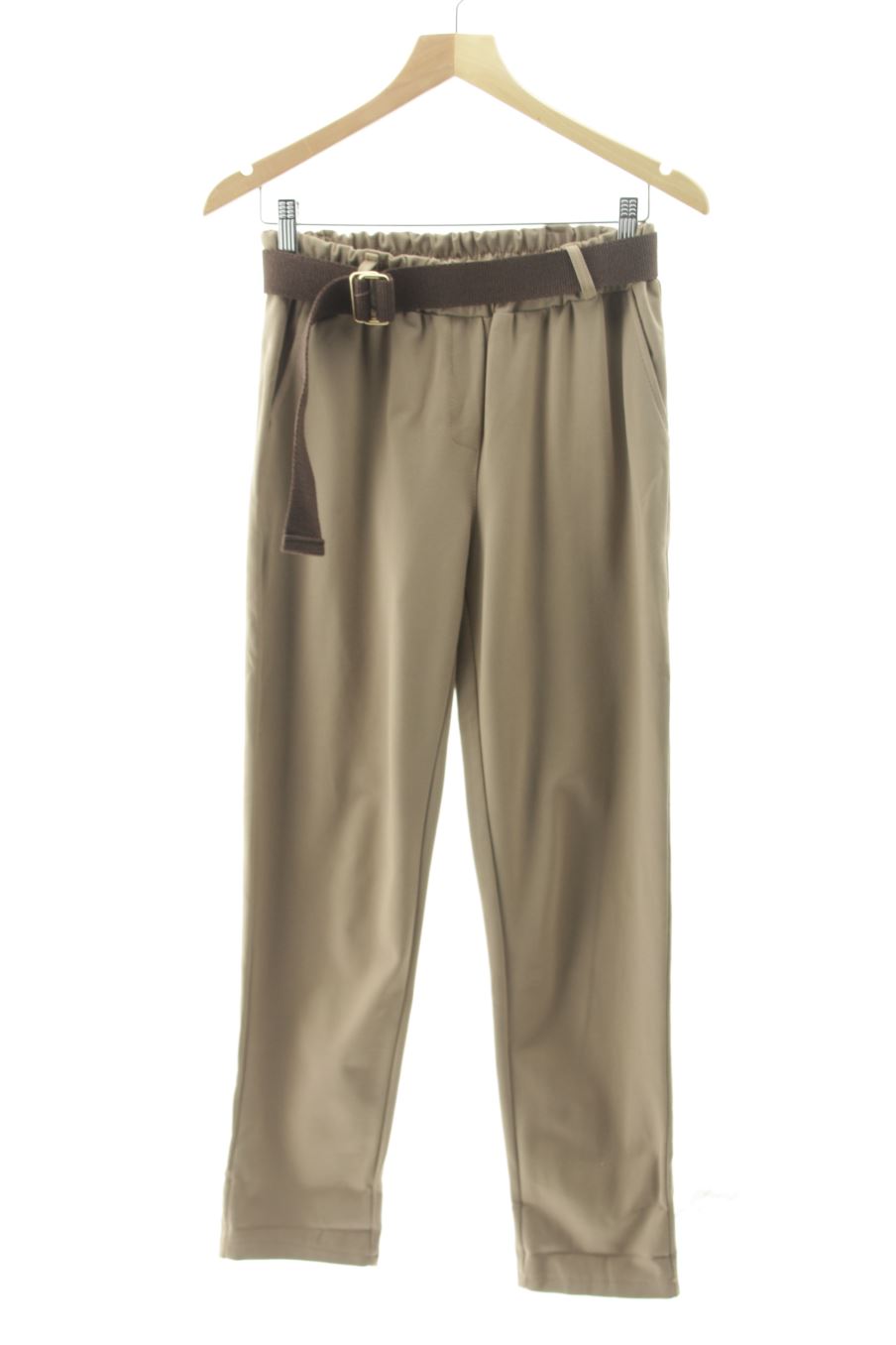 Pantaloni casual de Algo Bonito de la talla 34, de color beige