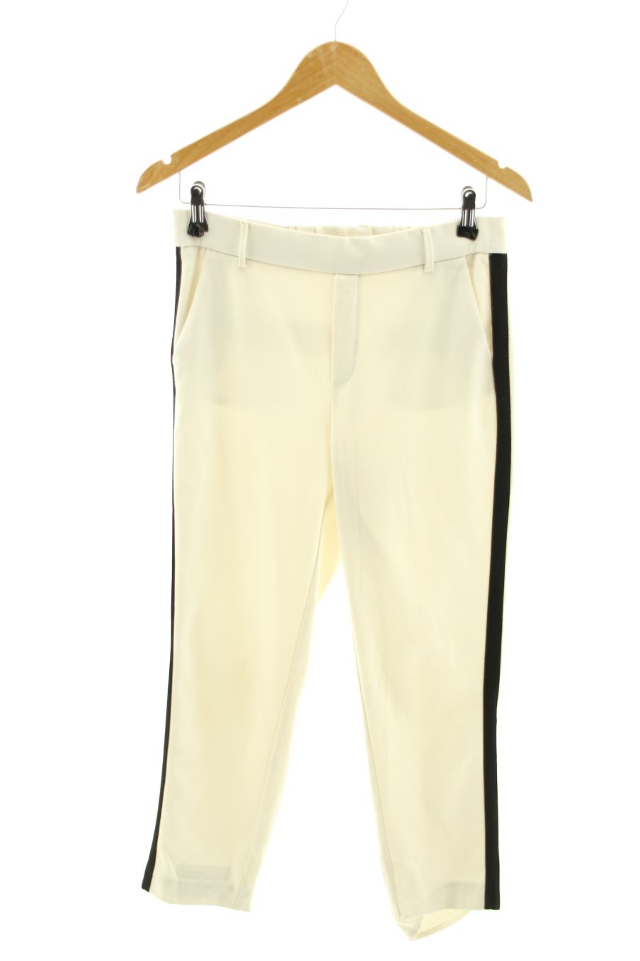Pantalon Casual Trf (ZARA) de la taille S, de couleur blanc
