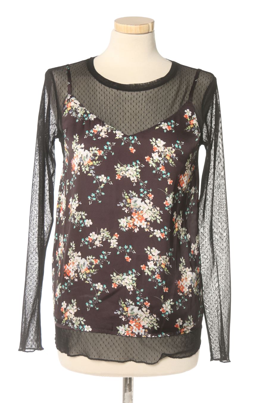 Blouse à manches longues Promod de la taille S, de couleur fleurs