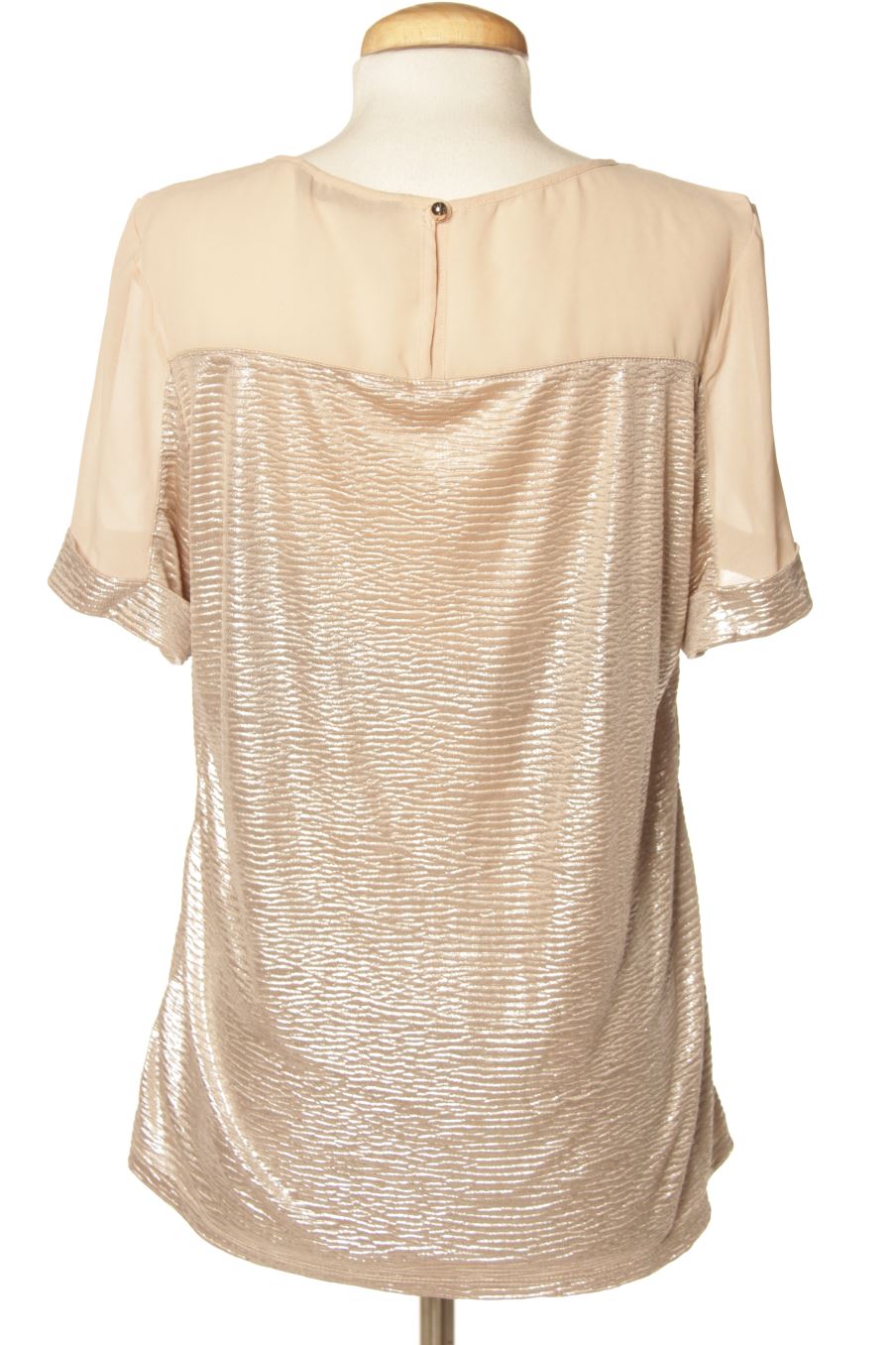 Blusa de manga corta de Dunnes de la talla 40, de color beige