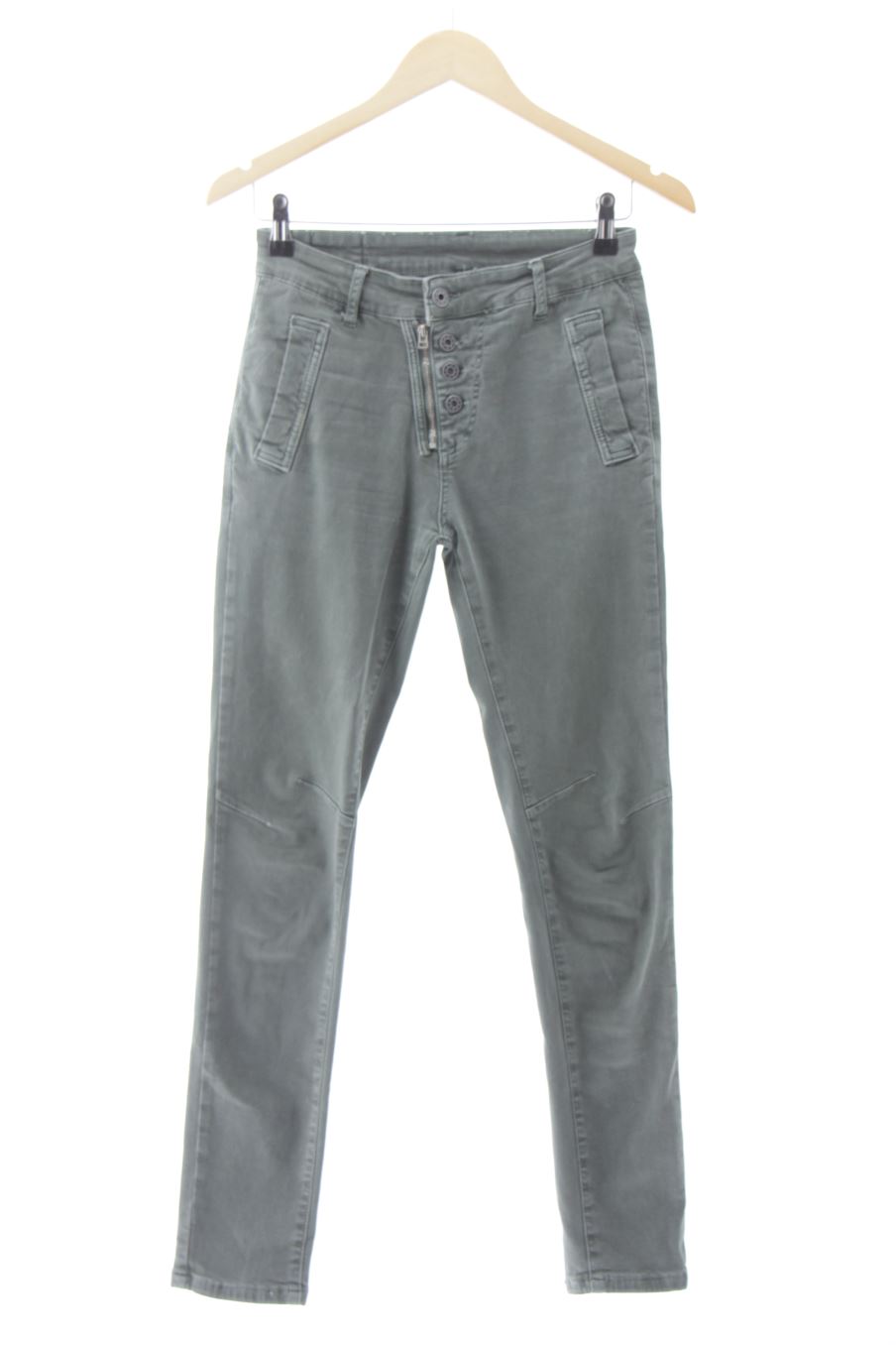 Vaquero de Made in italy de la talla 38, de color verde de ropa vaquera