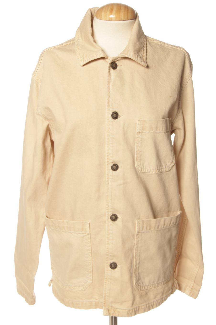 Cazadora de Mango de la talla XS, de color beige de ropa vaquera