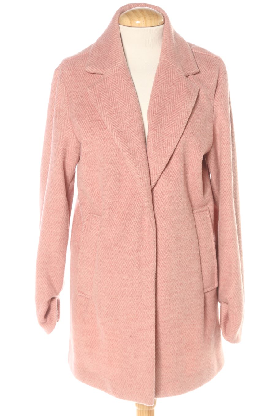 Abrigo de Bershka de la talla XS, de color rosa