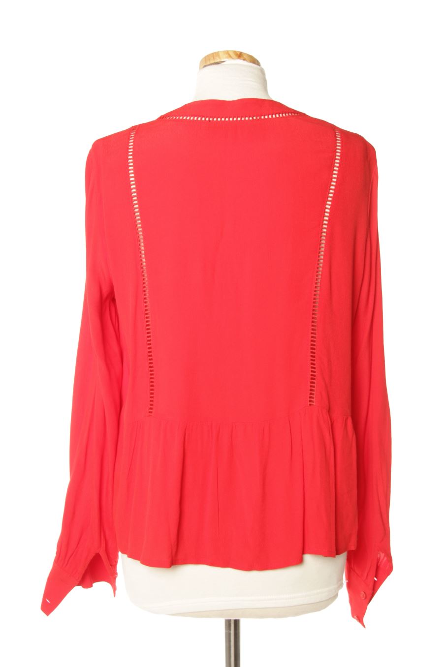 Blouse à manches longues Monoprix de la taille 38, de couleur rouge