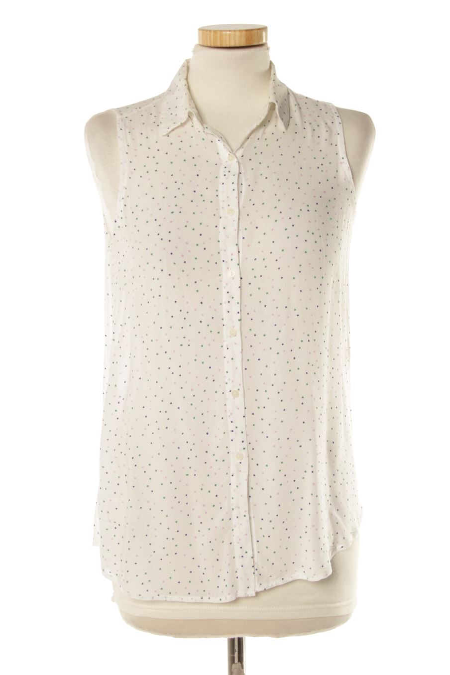 Camisa sin mangas de Pull & Bear de la talla XS, de color blanco