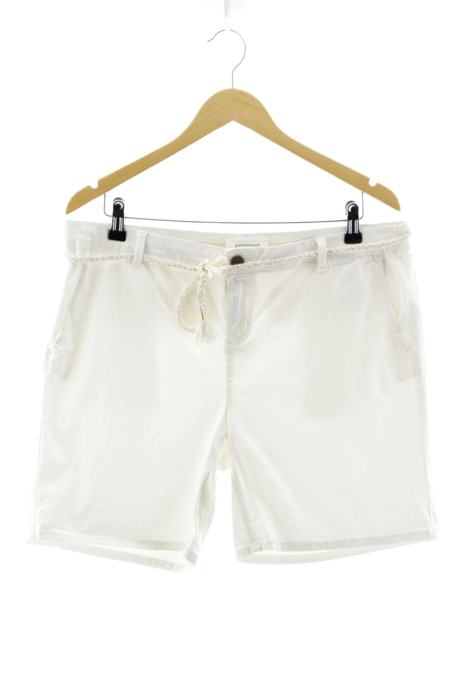 Pantalones cortos de Promod de la talla 44, de color blanco