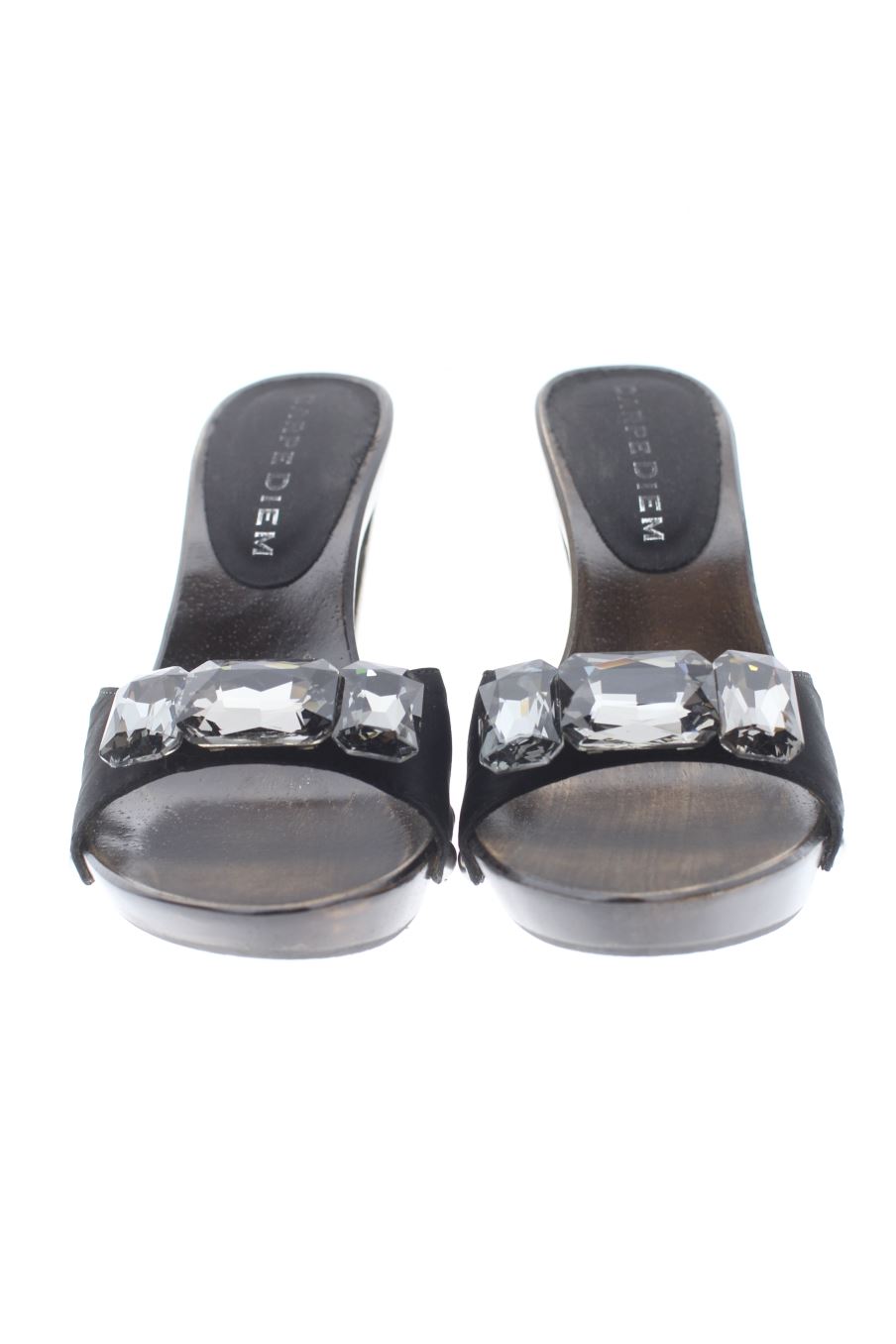 Sandalias tacon de Carpe Diem de la talla 36, de color gris de
