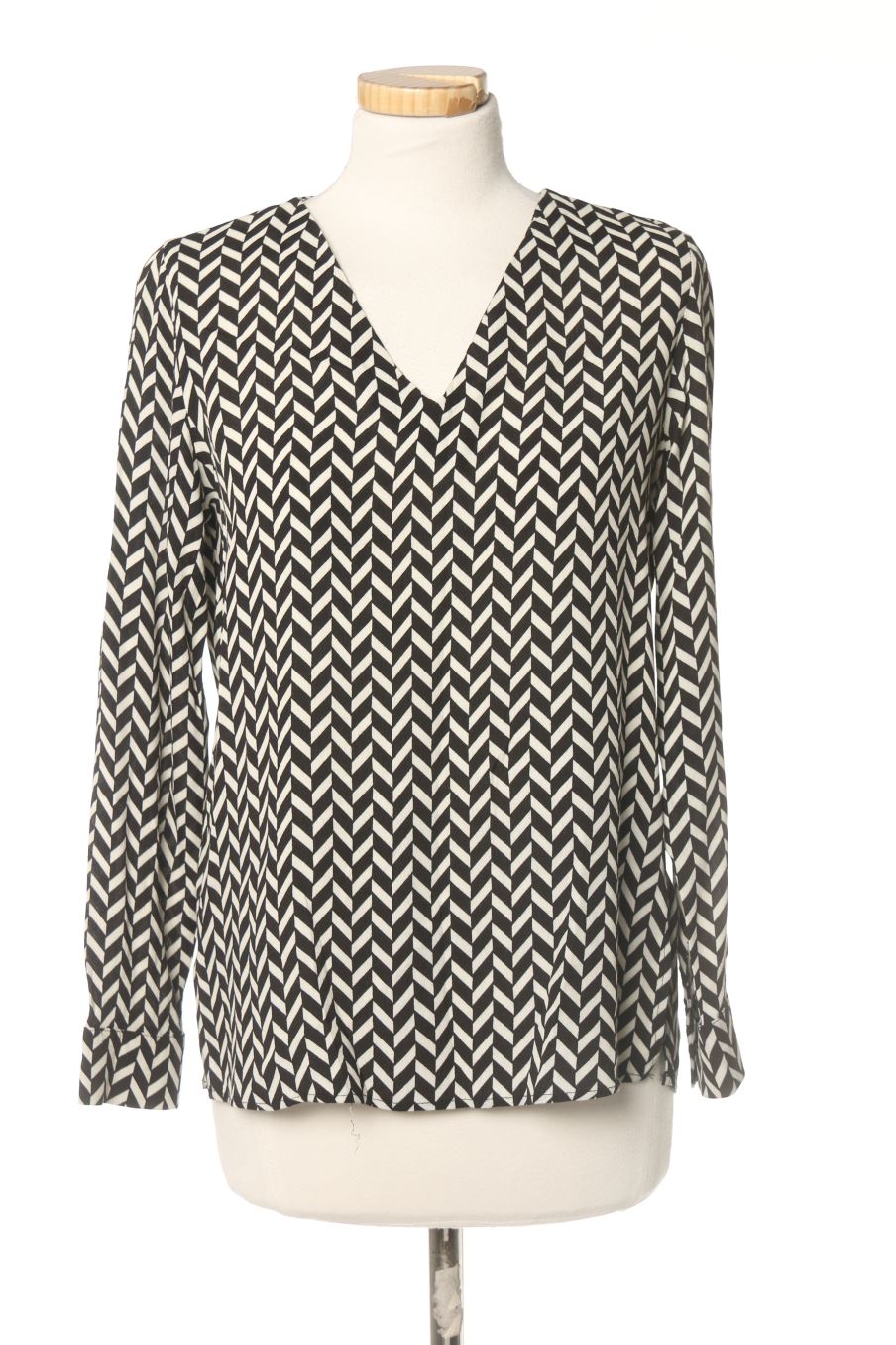 Langärmelige Bluse von Mango Größe S, Farbe Schwarz, für