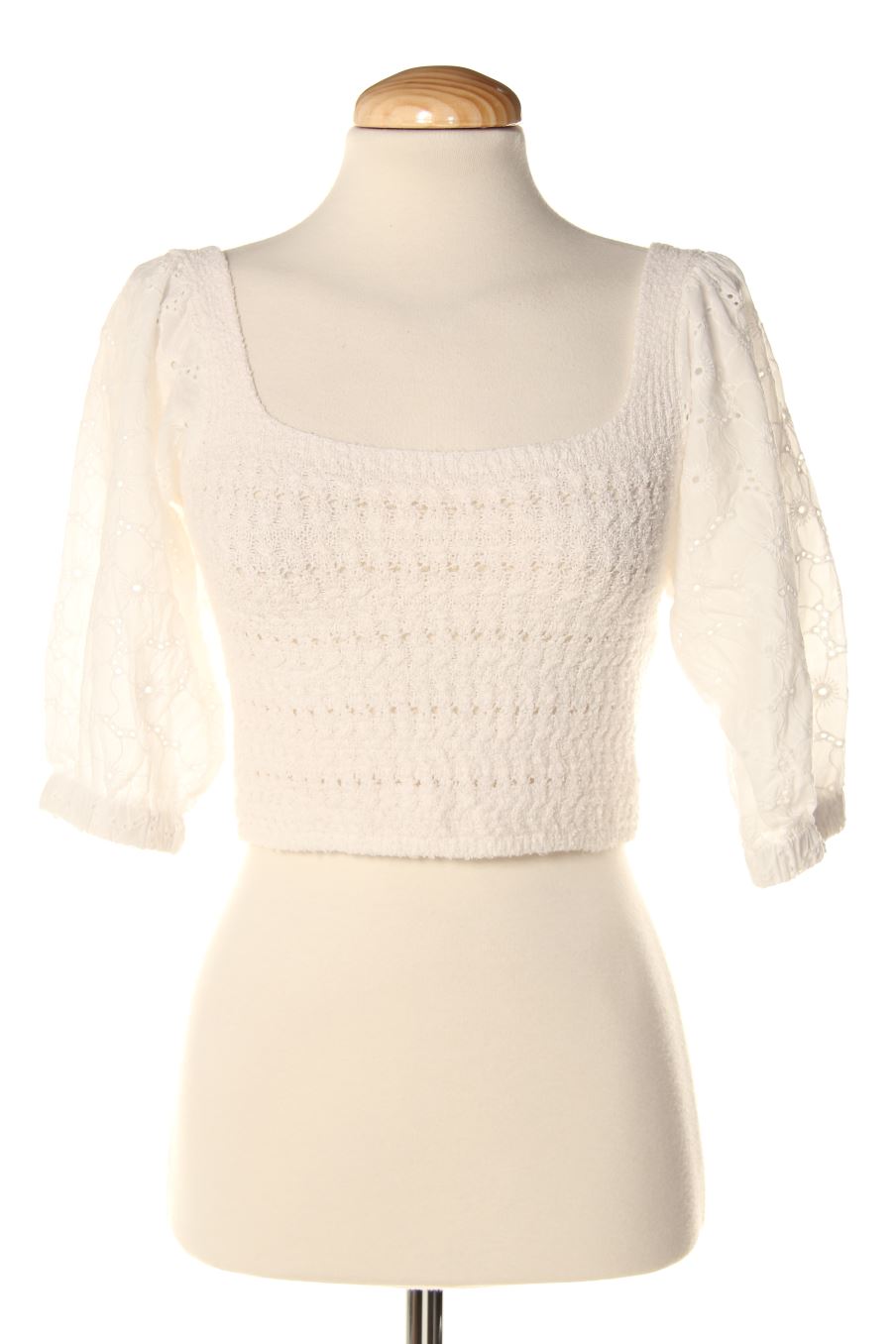 Top Zara de la taille S, de couleur blanc