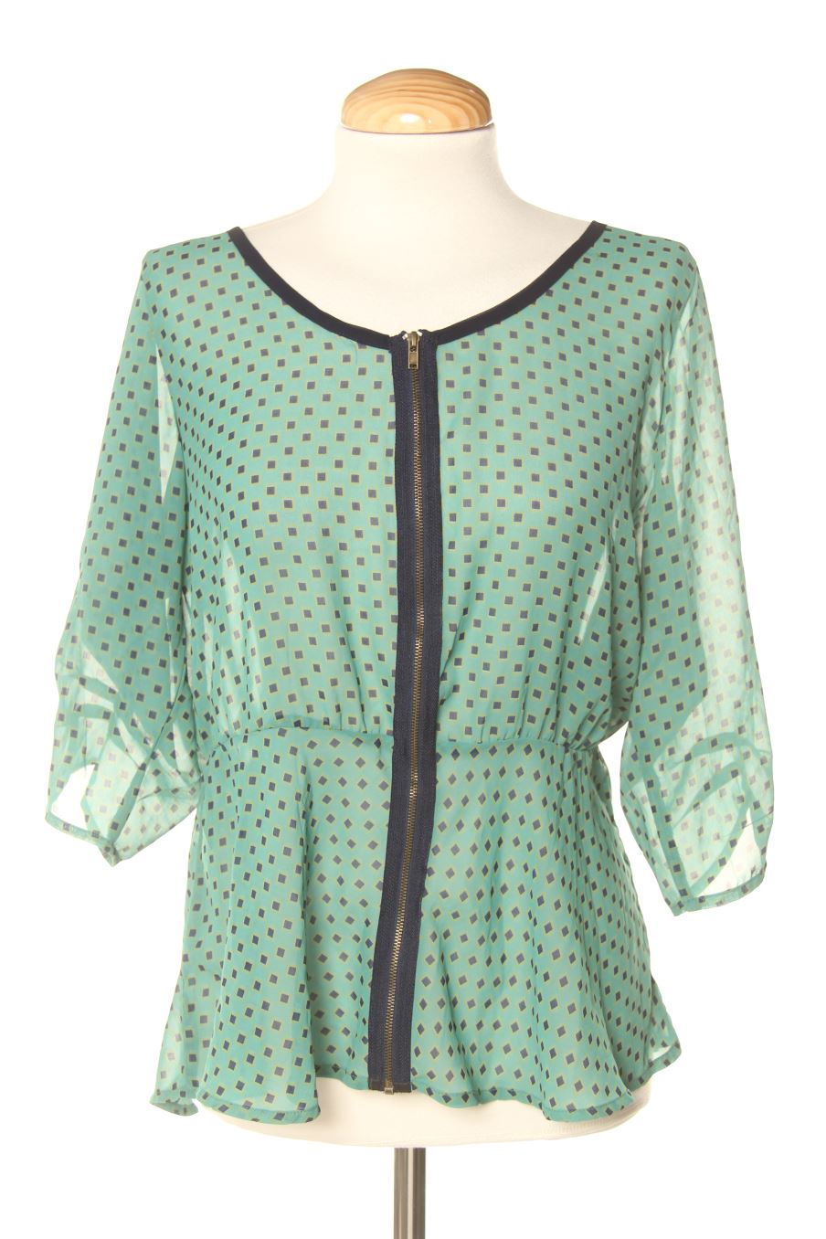 Blusa de manga larga de PERCENTIL de la talla S, de color verde