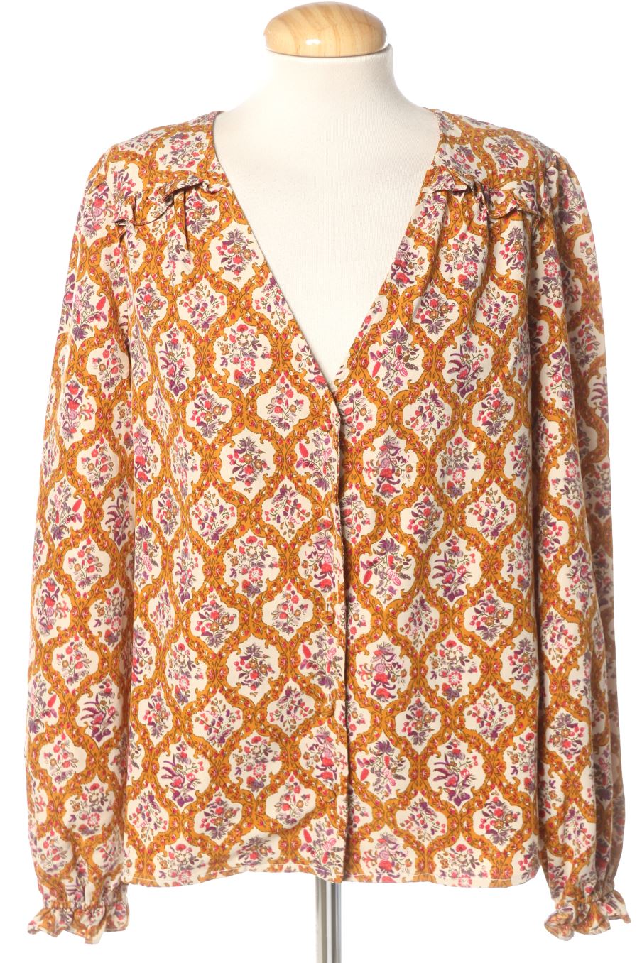 Blusa a maniche lunghe de LOVIE & CO de la talla M, de color marrone