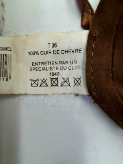 Shorts Monoprix de la taille 36, de couleur marron de cuir et daim