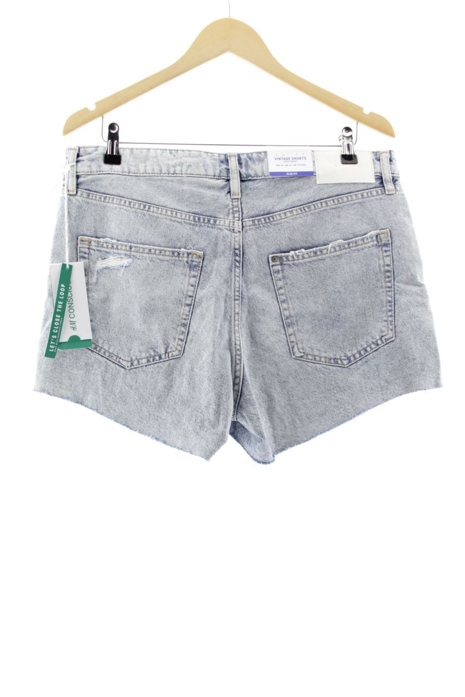 Shorts H&M de la taille 44, de couleur bleu de denim