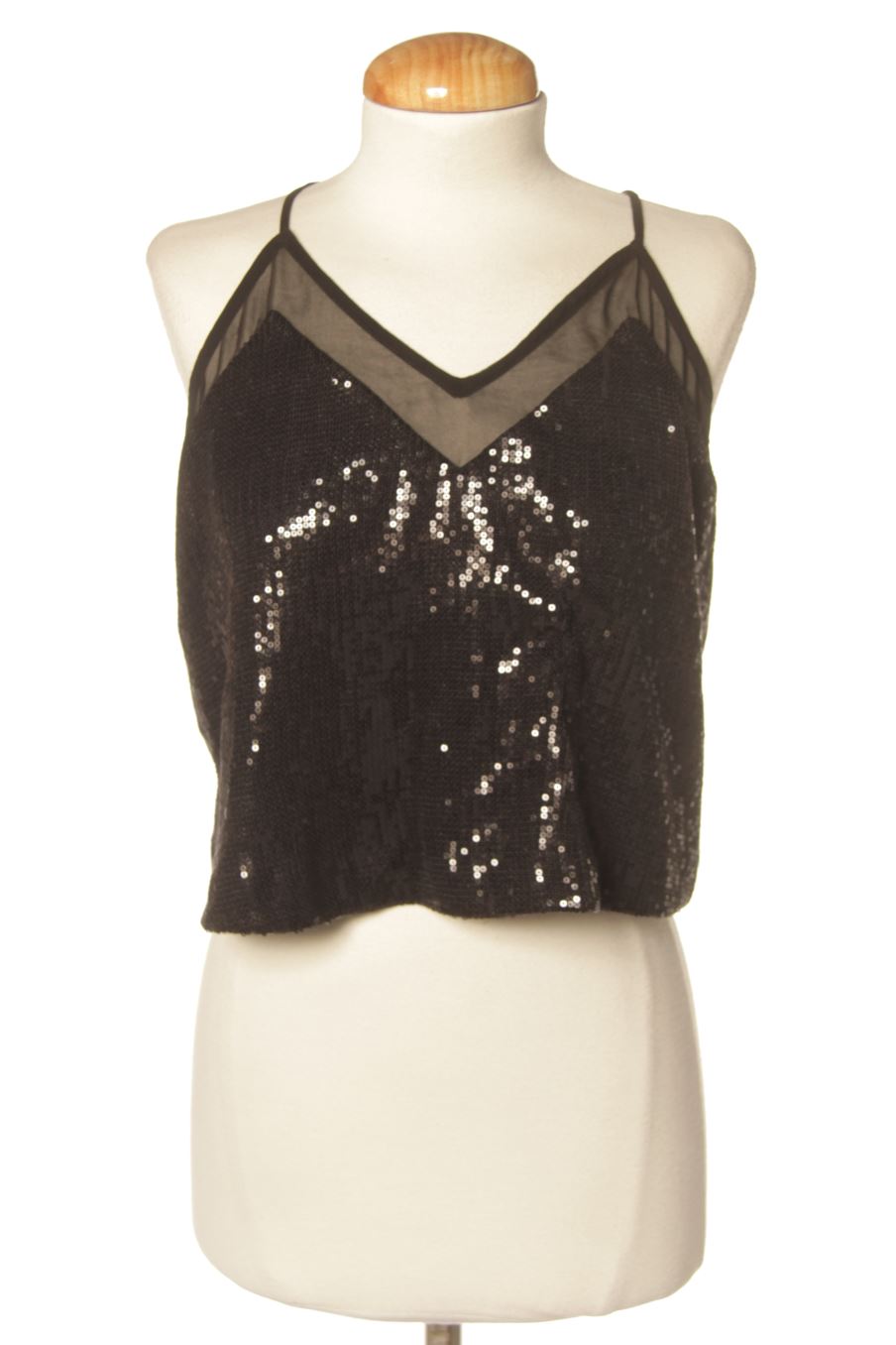 Top H&M de la taille 38, de couleur noir