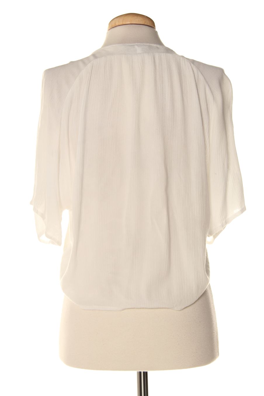 Blouse à manches courtes Stradivarius de la taille S, de couleur blanc