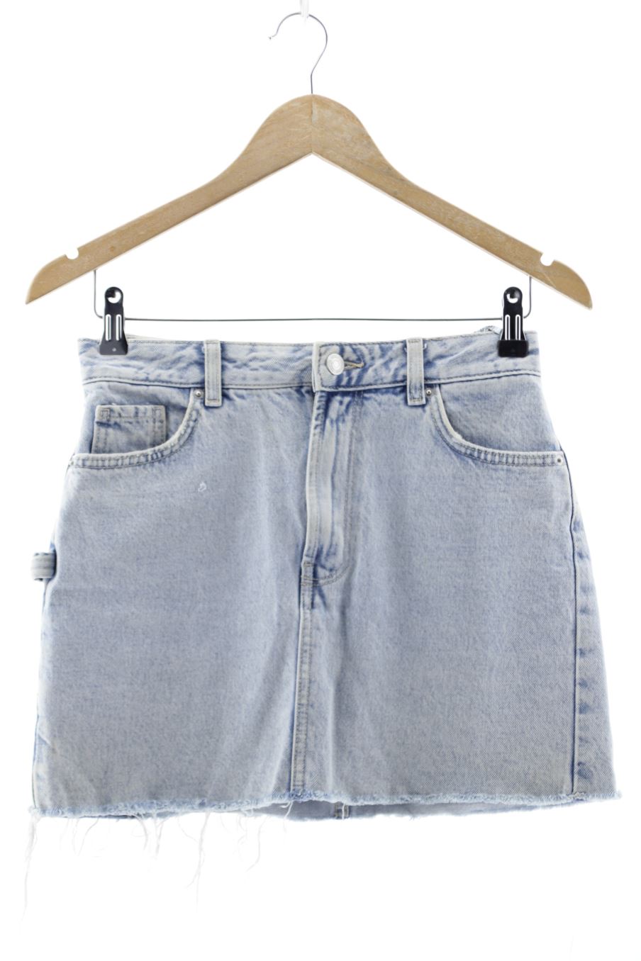Jupe Bershka de la taille 34, de couleur bleu de denim