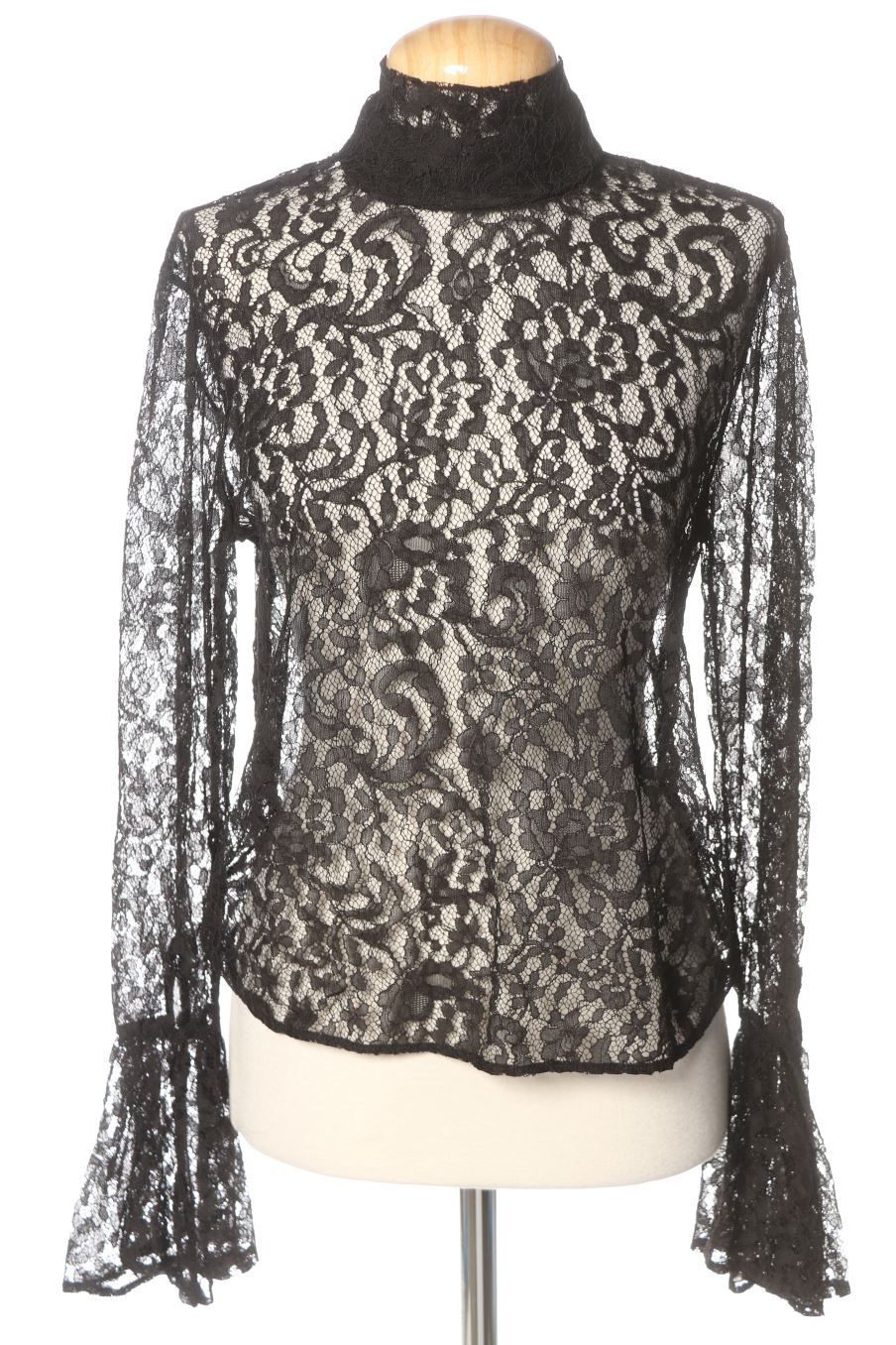 Blouse à manches longues Mango de la taille S, de couleur noir