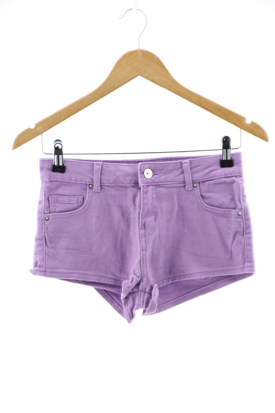 Pantalones cortos de H&M de la talla 32, de color morado de ropa vaquera