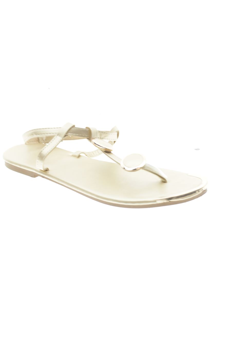 Sandalias planas de PERCENTIL de la talla 37, de color dorado de